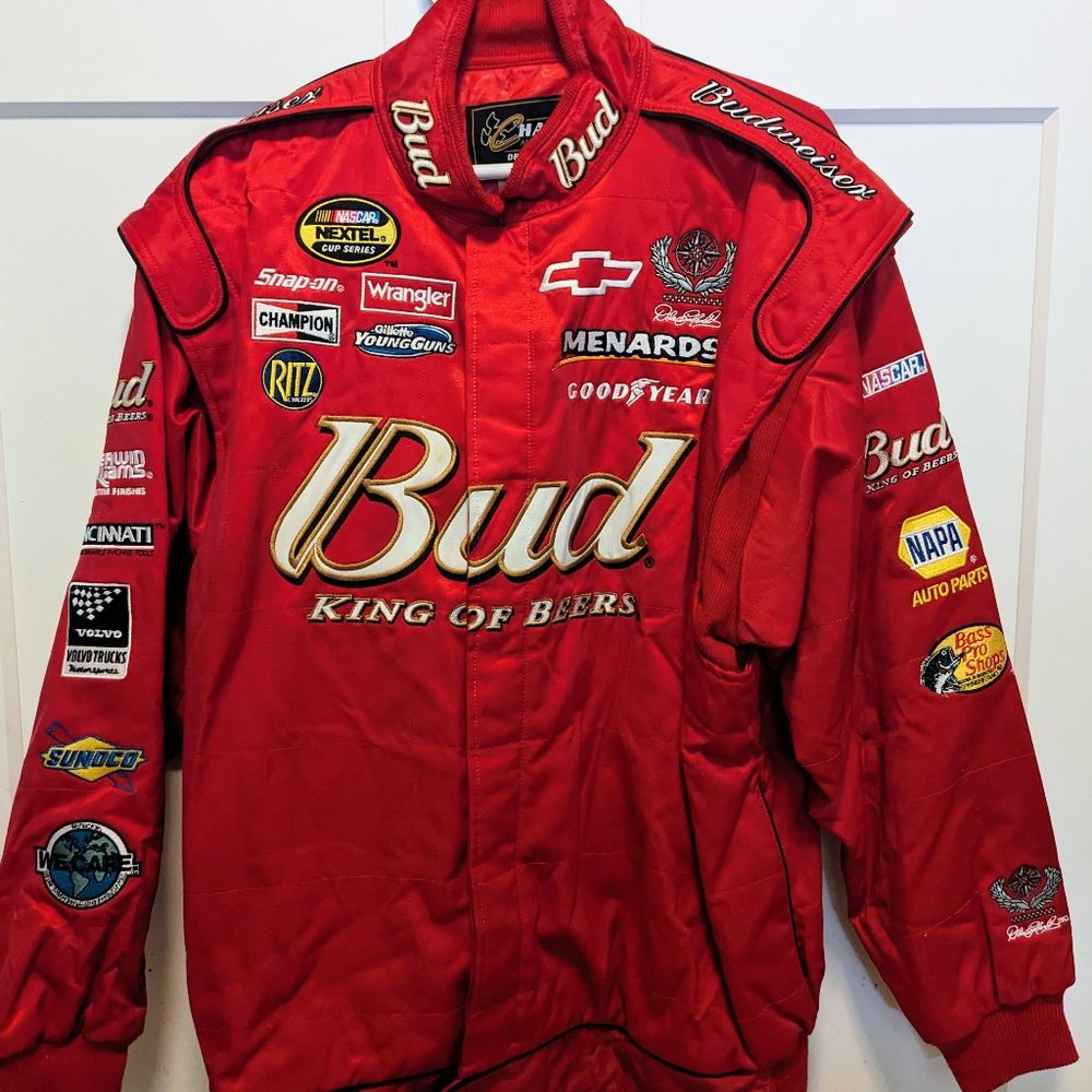 Vintage CHASE Authentics Dale Earnhardt Jr. Budweiser Racing Jacket Size XL